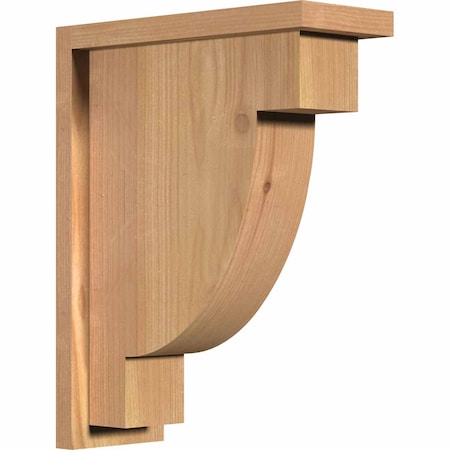Alpine Smooth Corbel w/Backplate, Western Red Cedar, 5 1/2"W x 14"D x 18"H